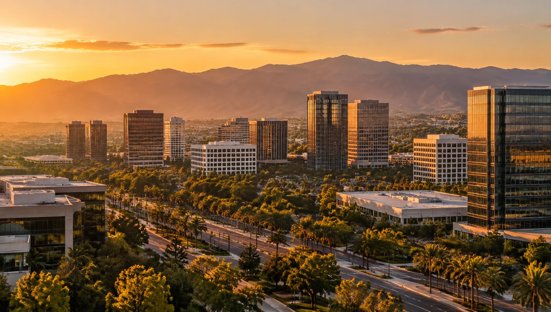 Irvine, California at golden hour